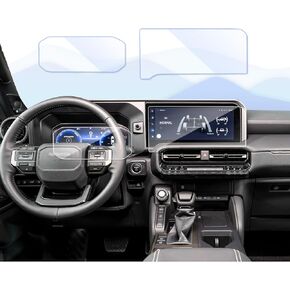 2pcs 2024 2025 Land Cruiser Screen Protector for 2024 Toyota Land Cruiser Accessories 2025 2024 Land Cruiser Dashboard & Navigation 12.3 inch Tempered Glass Screen Protector 2024 Toyota Land Cruiser