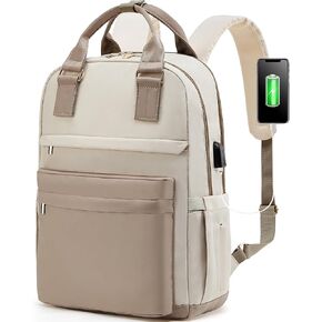 Large Travel Laptop Backpack with USB Charging Port, College High School Backpack Airline Approved Business Work Bag Fit 15.6 Inch Laptops for Men Women