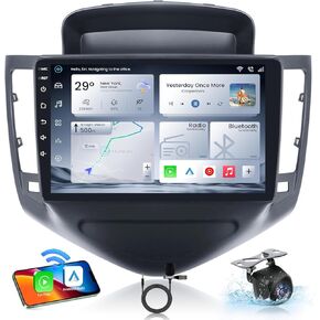 Car Radio for Chevrolet Chevy Cruze 2009-2015: Android 12 Car Stereo with Carplay&Android Auto 9 inch 1280 * 800 Touchscreen 5GWiFi Bluetooth FM DSP GPS 1080P Camera 2+32G