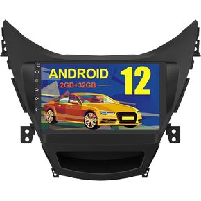 Android 12 Car Stereo Radio Compatible for Hyundai Elantra 2011-2013, 9 inch GPS Navigation Built-in DSP Bluetooth WiFi SWC MirrorLink Wireless CarPlay Android Auto