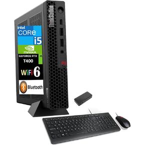Lenovo ThinkStation P3 Workstation Mini Desktop (Intel i5-13500T, T400 4GB, 32GB DDR5, 8TB PCIe SSD, WiFi 6, Bluetooth 5.2, 230W PSU, RJ-45, 1x DP; 3X mDP, HDMI, Win 11 Pro) w/USB-C Dock