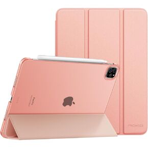 MoKo for iPad Pro 11 Inch Case (4th/3rd Generation,2022/2021),Slim Trifold Hard PC Back Shell Protective Smart Cover Case for iPad Pro 11 Inch 4th Genation with Auto Wake/Sleep, Black
