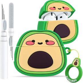 Boaretiu for Airpods 4th Case - with Keychain and Cleaner Kit for AirPods 4th Generation Case (2024) Red Pepper Cute Kawaii Funny 3D Soft Silicone Fun Cool for Girls Women Teens for Air pods 4 Cover