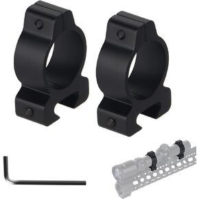 Scope Optics Permanent Fixed Rings, 30mm 1 inch Fixed Scope Rings Mount, Fits 25.4mm 30mm Scope Tube Diameter, Attachable Picatinny or Dovetail Rail Base