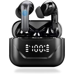 سماعات أذن لاسلكية TWS على شكل قلب من URIZONS مع ميكروفون داخل الأذن، سماعة رأس لاسلكية للأزواج المحبين لعيد الحب للسفر الرياضي مع كابل شحن USB C - وردي (وردي) in Kuwait