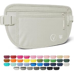 Money Belt for Travel - Security Fanny Pack for Phone, Money, Passport, & More with Anti Theft RFID Protection - Slim Under Clothes Hidden Wallet Holder Bag - Unisex Travel Waist Pouch for Women & Men