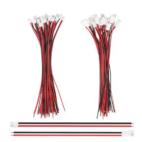 mxuteuk 20 Pairs 22 AWG 2 Pin JST XH2.54 Connector Plug with Red Black Cable Wire Male Female 200mm JST-XH2.54