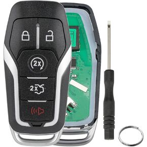 902 MHZ Car Fully Intelligent Key Remote for Ford Mustang Fusion Edge Explorer F150 F250 F350 Lincoln MKZ MKX MKC 2014 2015 2016 2017 ID49 Chip M3N-A2C31243300 and Key Ring and Screwdriver 5 Buttons