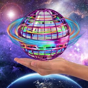 Flying Orb Ball Toy - 2024 Upgraded Magic Flying Orb Toy with LED Light 360°Rotating, Boomerang Flying Space Ball Toys Indoor Outdoor Fun Games, for Boys Girls Adults