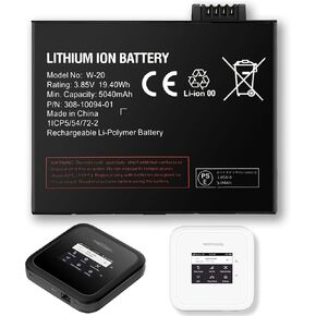 Replacement Battery for W-20,High Capacity Battery for Netgear Nighthawk 5G WiFi 6 Mobile Hotspot,Compatible with M5 (MR5200), M6 (MR6150), M6 Pro (MR6550), and MR5100 Models