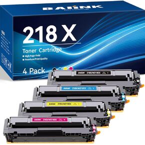 218X Toner Cartridges (No Chip) Replacement for HP 218X Toner Cartridges 4 Pack 218A Compatible for Pro MFP 3301fdw Pro 3201dw MFP 3301cdw MFP 3301sdw Printer