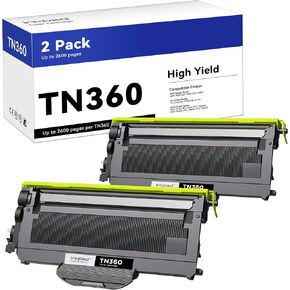 TN360 TN330 (2-Pack) Compatible Toner Cartridge Replacement for Brother TN360 TN-330 High Yield| Compatible with MFC-7840W HL-2140 MFC-7340 MFC-7440N HL-2170W HL-2150N Printer(2 Black)
