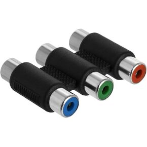 Cmple 3-RCA Jacks to 3-RCA Jacks Coupler Jointer RGB Female to Female 3-RCA Adapter Extension AV Audio Video Adapter