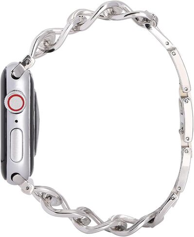 Replacement Band Compatible with Apple Watch band 38mm/40mm/ 41mm,Stainless Steel Metal Wristband Women's for iWatch Ultra SE Series 8/7/6 in Saudi Arabia