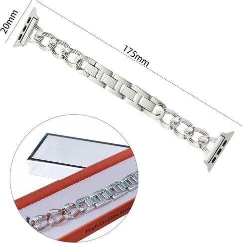 Replacement Band Compatible with Apple Watch band 38mm/40mm/ 41mm,Stainless Steel Metal Wristband Women's for iWatch Ultra SE Series 8/7/6 in Saudi Arabia