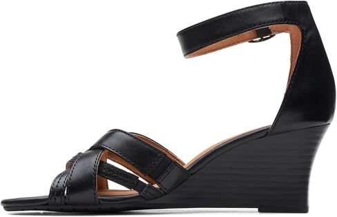 Clarks Women's Fashion Wedge Sandal, Praline Leather, 6 in Saudi Arabia