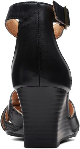 Clarks Women's Fashion Wedge Sandal, Praline Leather, 6 in Saudi Arabia