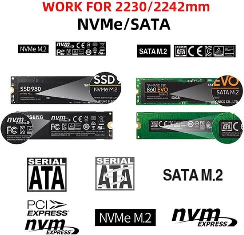 xiwai RTL9210B Chipset SATA SSD External PCBA Case Adapter USB 3.0 to 2230 2242 NVME M-key M.2 NGFF in Saudi Arabia
