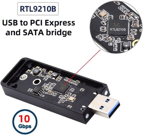 xiwai RTL9210B Chipset SATA SSD External PCBA Case Adapter USB 3.0 to 2230 2242 NVME M-key M.2 NGFF in Saudi Arabia