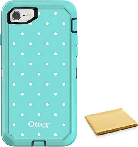 OtterBox Defender Series Case for iPhone SE (3rd and 2nd Gen) & iPhone 8/7 (Only - Not Plus) with Cleaning Cloth - Case Only - Non-Retail Packaging - Mint Dot in Saudi Arabia