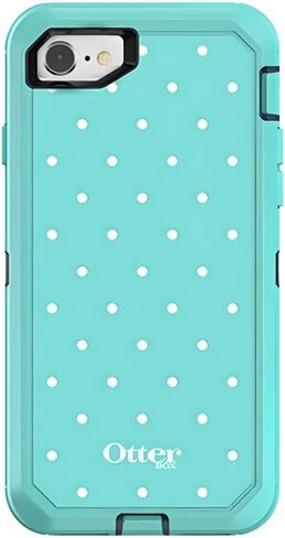 OtterBox Defender Series Case for iPhone SE (3rd and 2nd Gen) & iPhone 8/7 (Only - Not Plus) with Cleaning Cloth - Case Only - Non-Retail Packaging - Mint Dot in Saudi Arabia