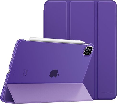 MoKo for iPad Pro 11 Inch Case (4th/3rd Generation,2022/2021),Slim Trifold Hard PC Back Shell Protective Smart Cover Case for iPad Pro 11 Inch 4th Genation with Auto Wake/Sleep, Black in Saudi Arabia