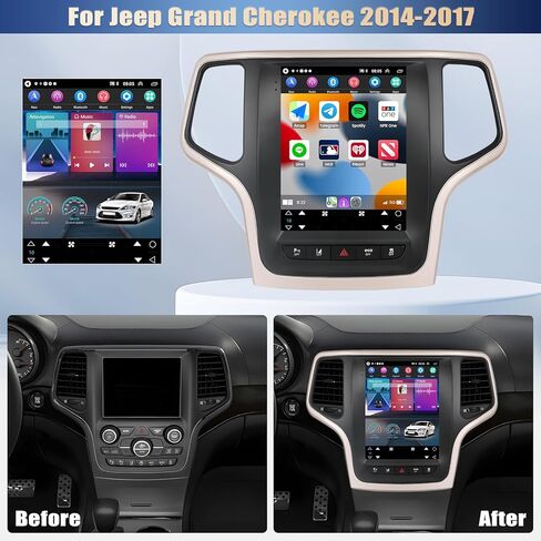 [2+64G] Android 13 Car Stereo for Jeep Grand Cherokee 2014-2017 with Wireless Carplay&Android Auto,9.7 Inch Touch Screen Car Radio with GPS WiFi Bluetooth FM/RDS SWC Dual USB/AUX-in+Backup Camera in Saudi Arabia
