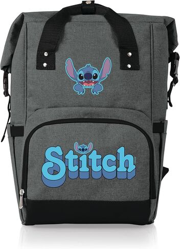 PICNIC TIME Disney Lilo & Stitch OTG Roll-Top Cooler Backpack, Hiking Backpack Cooler, Soft Cooler Bag, (Heathered Gray) in Saudi Arabia