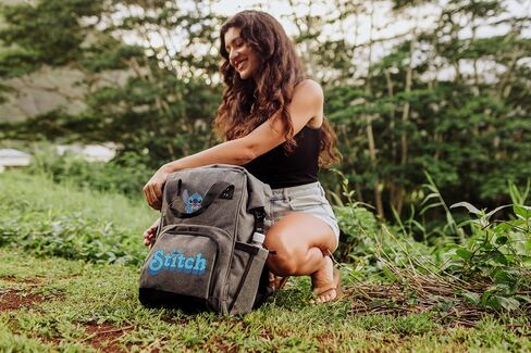 PICNIC TIME Disney Lilo & Stitch OTG Roll-Top Cooler Backpack, Hiking Backpack Cooler, Soft Cooler Bag, (Heathered Gray) in Saudi Arabia