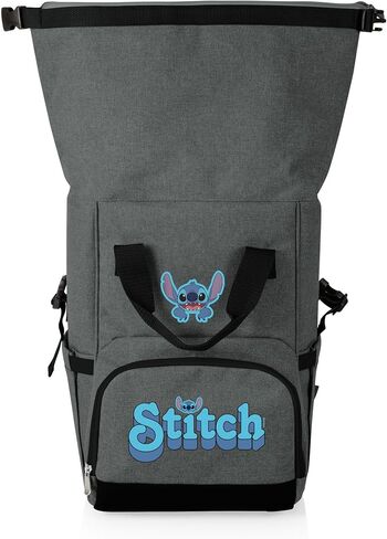 PICNIC TIME Disney Lilo & Stitch OTG Roll-Top Cooler Backpack, Hiking Backpack Cooler, Soft Cooler Bag, (Heathered Gray) in Saudi Arabia