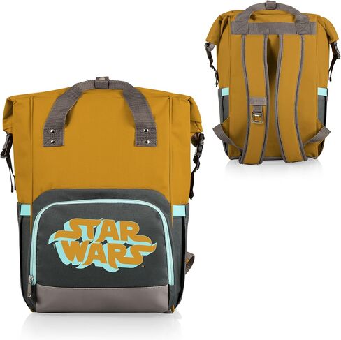 PICNIC TIME Disney Lilo & Stitch OTG Roll-Top Cooler Backpack, Hiking Backpack Cooler, Soft Cooler Bag, (Heathered Gray) in Saudi Arabia