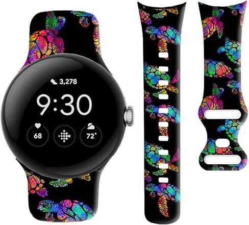 Compatible with Pixel Watch 2/1 Band for Women Men,Soft Silicone Waterproof Sport Replacement Strap for Pixel Watch 2 2023/ Pixel Watch 2022 Accessories in Saudi Arabia