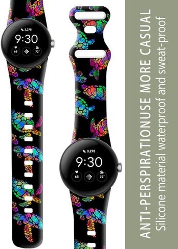 Compatible with Pixel Watch 2/1 Band for Women Men,Soft Silicone Waterproof Sport Replacement Strap for Pixel Watch 2 2023/ Pixel Watch 2022 Accessories in Saudi Arabia