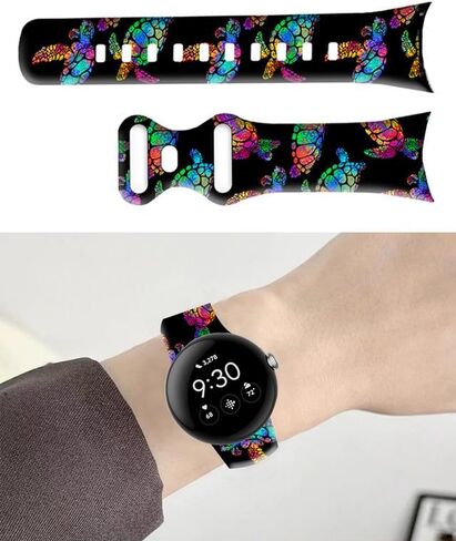 Compatible with Pixel Watch 2/1 Band for Women Men,Soft Silicone Waterproof Sport Replacement Strap for Pixel Watch 2 2023/ Pixel Watch 2022 Accessories in Saudi Arabia