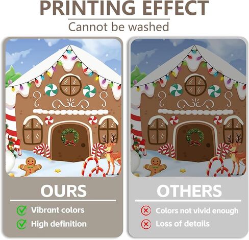 Christmas Backdrop Winter Gingerbread House Xmas Tree Snowman Gifts Background New Year Photography Banner for Birthday Christmas Party Decorations Supplies Photo Photobooth Props 7x5ft in Saudi Arabia