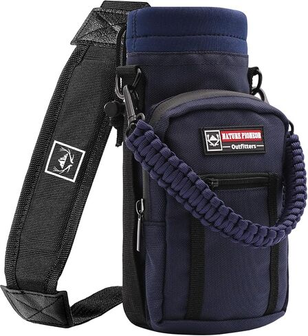 NATURE PIONEOR Water Bottle Holder with Strap 25 32 40 64 oz Insulated Water Bottle Carrier Sling Sleeve for Hiking,Outdoor Camping,Gym in Kuwait