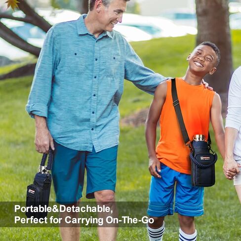 NATURE PIONEOR Water Bottle Holder with Strap 25 32 40 64 oz Insulated Water Bottle Carrier Sling Sleeve for Hiking,Outdoor Camping,Gym in Kuwait