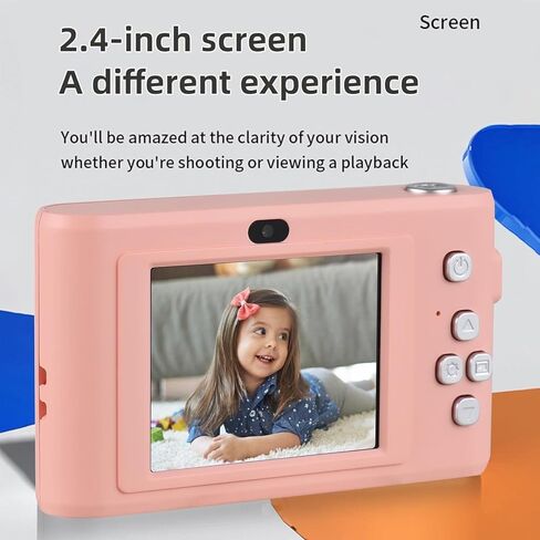 4K 50MP Digital Camera, Auto Focus Kids Camera Selfie with Front and Rear Dual Lenses, 32GB Card, 8X Digital Zoom, Compact Travel Vlogging Video Camera Gift for Kid Teen Beginner (White) in Kuwait