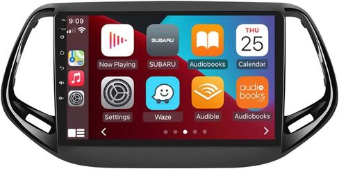 لراديو جيب باتريوت كومباس 2017-2019 ستيريو سيارة لاسلكي/سلكي Apple Carplay Android Auto EQ مع شاشة لمس IPS مقاس 10.1 بوصة نظام ملاحة GPS مدمج DSP وحدة رأس بلوتوث كاميرا احتياطية مجانية in Kuwait