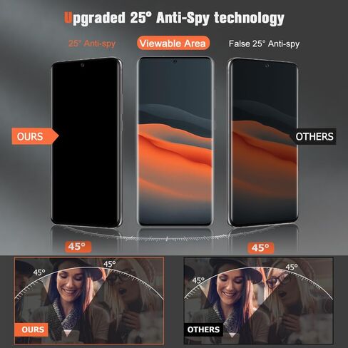 1+2 واقي شاشة للخصوصية لهاتف Galaxy S20 Plus مع واقي عدسة الكاميرا، زجاج مقسى مضاد للتجسس، تغطية كاملة ثلاثية الأبعاد، سهل التركيب لهاتف Samsung Galaxy S20 Plus 5G 6.7 بوصة in Saudi Arabia