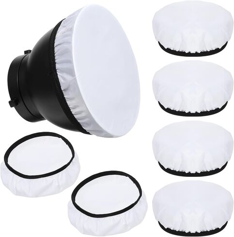 7"/18cm Light Diffuser,Soft Diffuser Lamp Cover White Lamp Shade Diffuser,Great for Studio Strobe Reflectors, Video Shooting (4Pcs) in Saudi Arabia