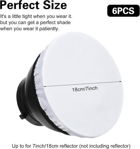 7"/18cm Light Diffuser,Soft Diffuser Lamp Cover White Lamp Shade Diffuser,Great for Studio Strobe Reflectors, Video Shooting (4Pcs) in Saudi Arabia