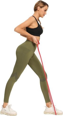 Redqenting High Waisted Leggings for Women Workout Seamless Leggings Yoga Pants Sweat Proof Tummy Control Tights in Kuwait