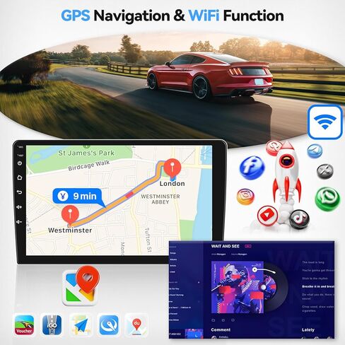 ستيريو سيارة CamECHO 2+64G Android 13 لسيارة Mitsubishi Outlander 2008-2015، راديو CarPlay لاسلكي وراديو سيارة Android Auto، شاشة لمس 9 بوصات داخل لوحة القيادة GPS مع بلوتوث WiFi RDS SWC Mirror Link in Saudi Arabia