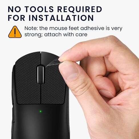kwmobile Mouse Grip Tape Compatible with Logitech G Pro Wireless 2 / Wireless 3 Grip Tape - Non-Slip Faux Leather - Black in Saudi Arabia