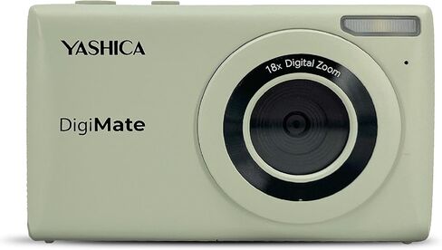 كاميرا Yashica DigiMate الرقمية، كاميرا 4K للتصوير الفوتوغرافي، كاميرا رقمية للنقطة والتقاط مع تكبير 18X، تدعم بطاقات Micro SD، كاميرا رقمية صغيرة للفتيات والفتيان في سن المراهقة - أوف وايت in Kuwait