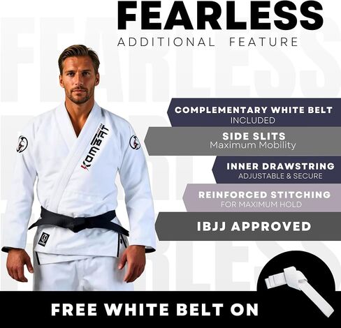 FEARLESS COMP PRO GI - Premium Competition GI | Strong Pearl Weave | Brazilian Jiu-Jitsu (BJJ) | Mix Martial Arts in Kuwait