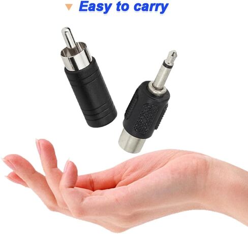 محول RCA إلى 3.5 مم، قابس ذكر RCA إلى موصل صوت مقبس أحادي 1/8 بوصة أنثى ووصلة أنثى RCA إلى موصل صوت مقبس أحادي 1/8 بوصة ذكر لجهاز الاستقبال ومكبر الصوت ومعدات الصوت (20 حزمة) in Saudi Arabia