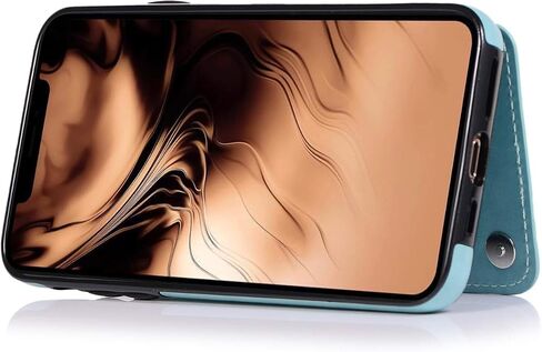 حافظة UEEBAI لهاتف iPhone 12 Mini مقاس 5.4 بوصة، حافظة جلدية PU فاخرة [مشبك مغناطيسي] [فتحات للبطاقات] وظيفة الوقوف نمط زهرة الفراشة غطاء محفظة خلفي ناعم متين مقاوم للصدمات من مادة TPU - أخضر نعناعي in Kuwait