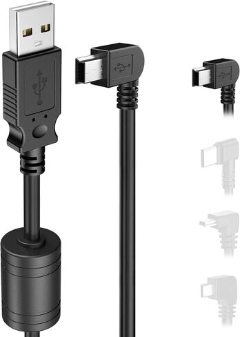 Charger Cable for Garmin GPS,(3Ft 18AWG) Thicker Shielded Mini USB Charging Cord for Garmin Nuvi,90 Degree GPS Replacement Power Adapter Wire for Garmin Drivesmart 65,Zumo XT,Dezl,Navigation in Saudi Arabia